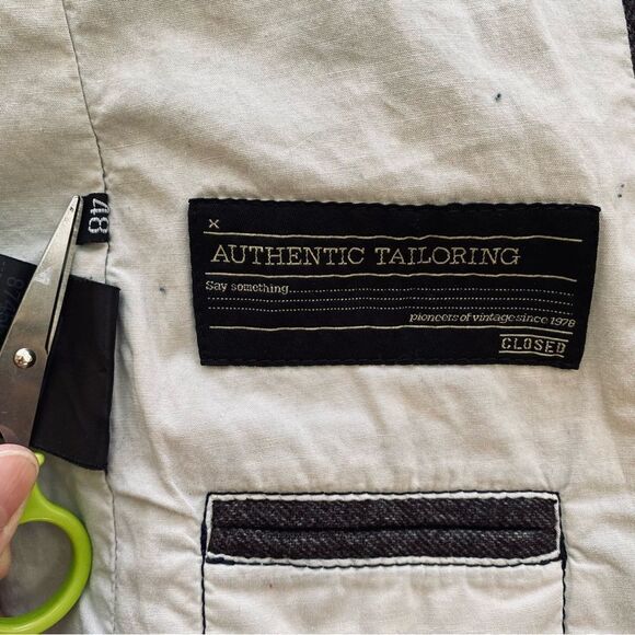 Closed Brown Wool Tweed Look Tailored Two Button Blazer Sz IT 48/US 10 - Picture 5 of 11